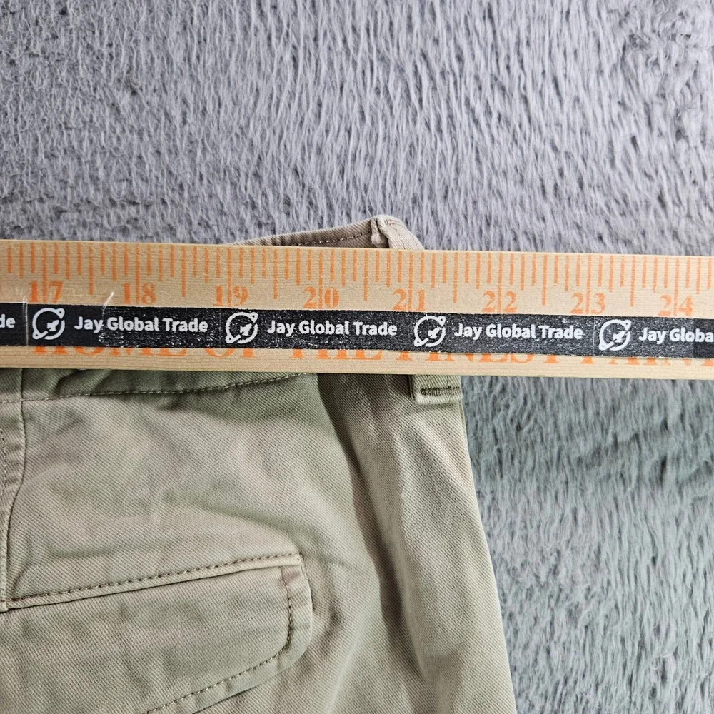 Banana Republic Mens 42x32 Khaki Tan Cotton Cargo Pants Adjustable Waist Utility